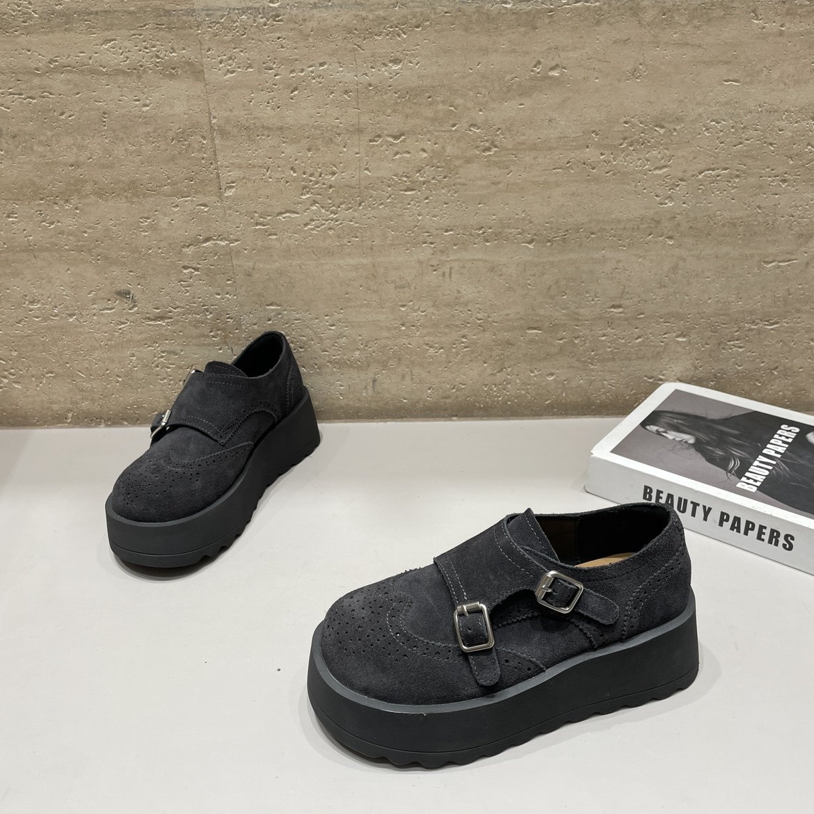 2026春季新款磨砂皮英伦风雕花做旧磨砂皮乐福鞋松糕厚底女鞋单鞋,女鞋,勃肯鞋/软木鞋,淘宝优惠券,粉丝福利购,淘宝优惠卷