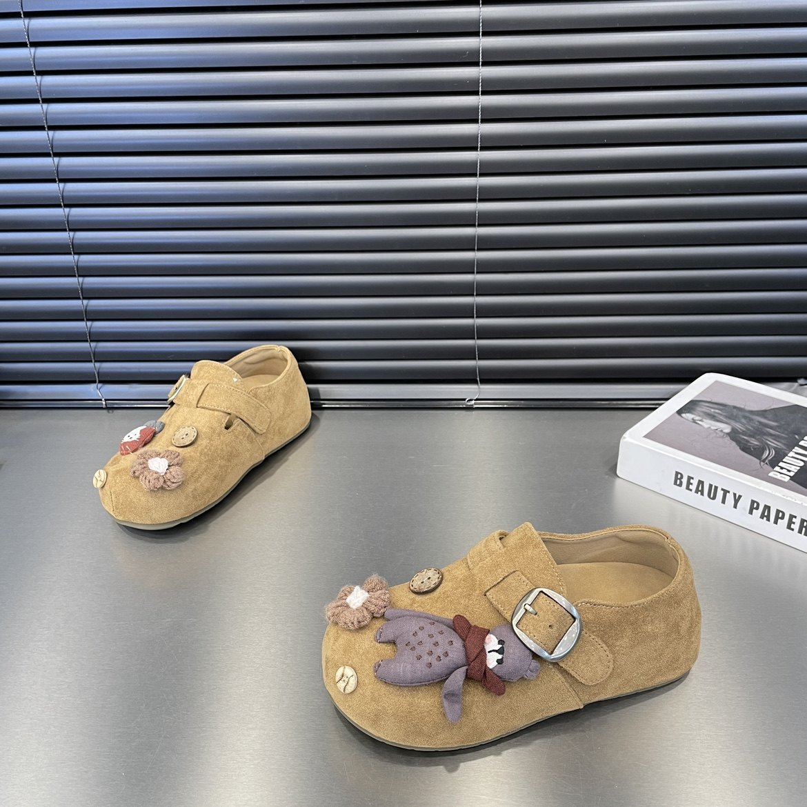 2026春季新款圆头厚底勃肯鞋丑萌卡通小花一脚蹬懒人豆豆女鞋潮,女鞋,棉鞋,淘宝优惠券,粉丝福利购,淘宝优惠卷