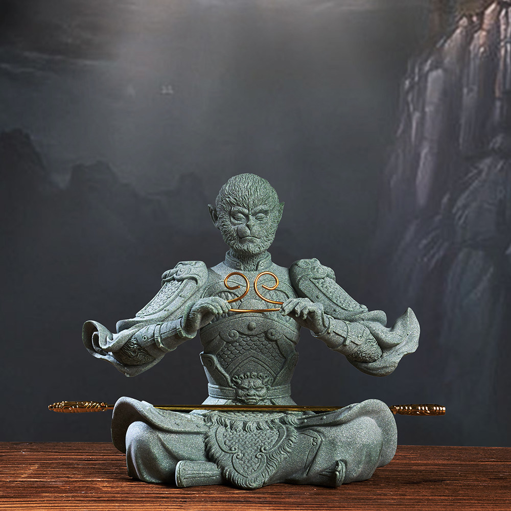 青砂石桌面摆件鱼缸假山造景装饰图片