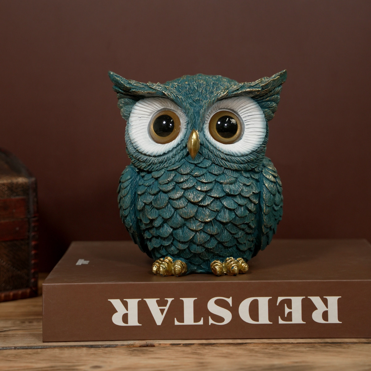 猫头鹰艺术摆件客厅轻奢高档玄关酒柜电视柜装饰品乔迁开业礼物
