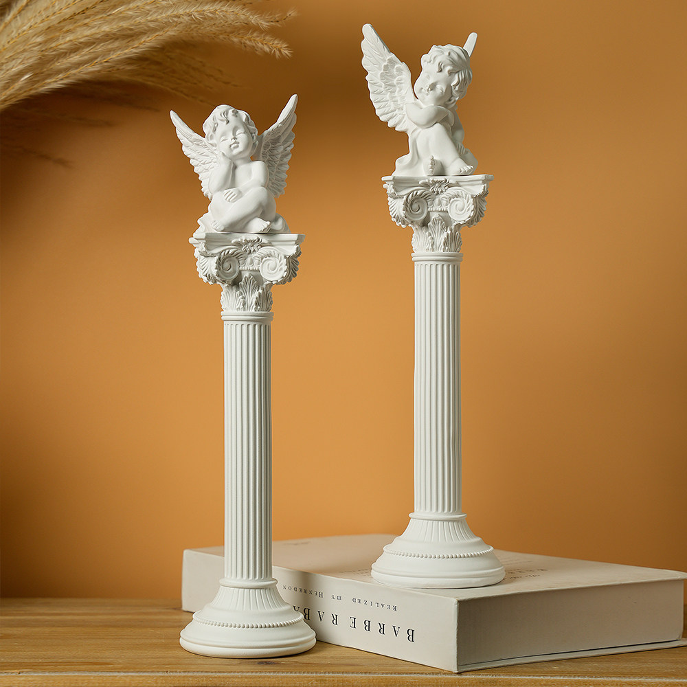北欧古罗马仿希腊混合式立柱仿石膏树脂摆件家居客厅装饰拍摄道具