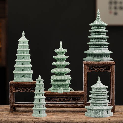 青砂石宝塔文昌塔假山塔桥园艺微景观盆栽鱼缸造景摆饰工艺品摆件
