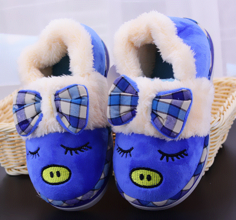 Chaussons enfants en suède pour hiver - semelle caoutchouc - Ref 1031573 Image 1