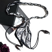 配饰 饰连衣裙腰绳服装 丝巾串木珠辫子腰带女款 简约百搭手工编织装