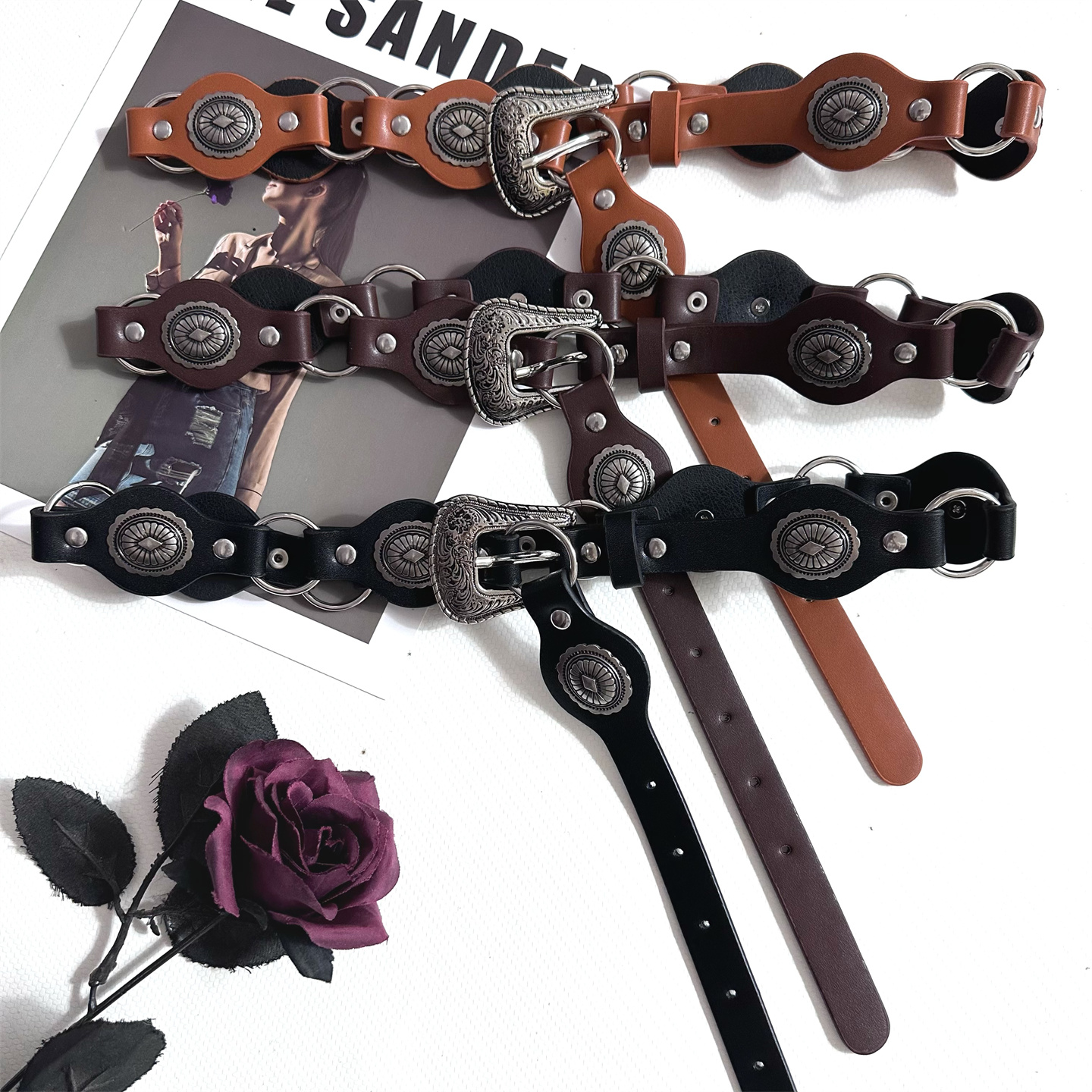 腰带配饰女波西米亚朋克西部牛仔