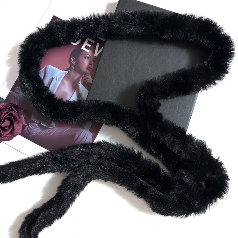 毛毛腰带女个性长条毛茸y2k辣妹