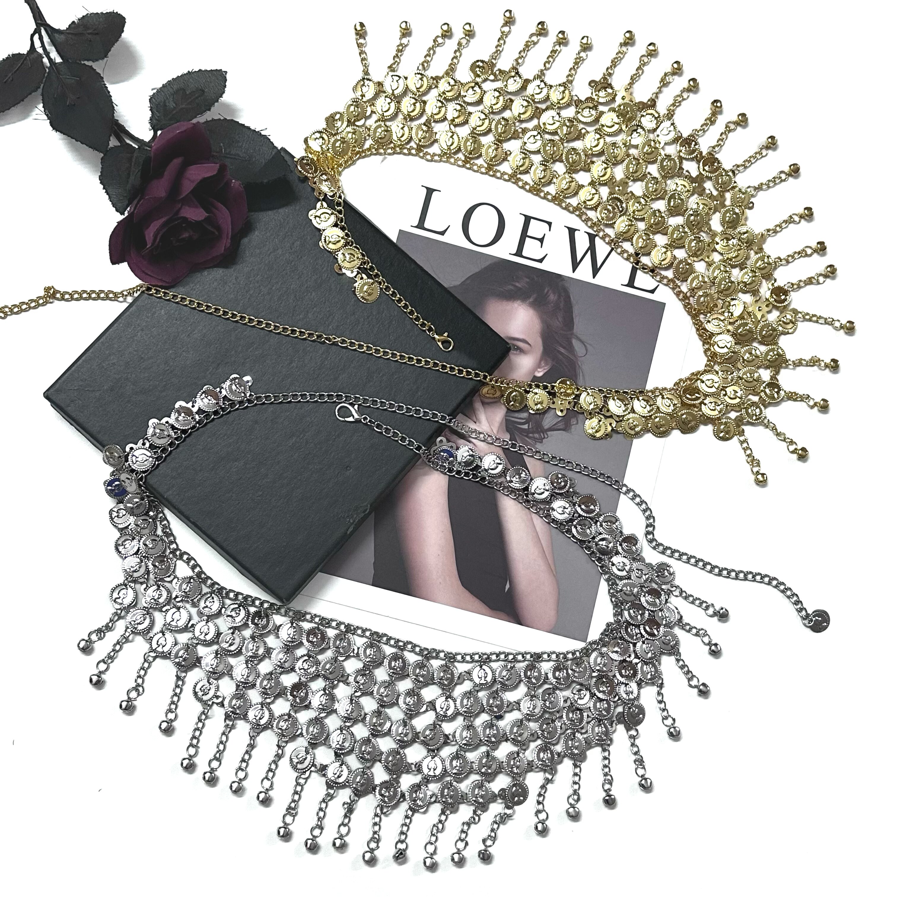 重工波西米亚爵士舞铃铛流苏腰链女复古民族风小众高级感气质腰绳