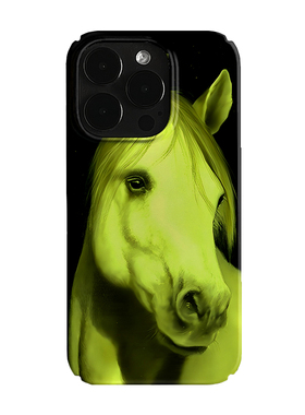 黄色俊马艺术小众适用高级感卡通iPhone16pro+苹果15promax菲林手机壳新款13/1214proVIVO90