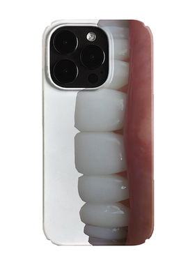 牙齿创意艺术潮流小众适用高级感卡通iPhone14pro+苹果15promax菲林手机壳新款13/12