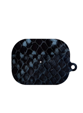 黑色鳞片艺术适用苹果耳机保护套airpodspro2无线蓝牙耳机壳三代airpod二代ipod耳机套airpods3菲林