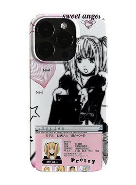 死亡笔记少女风潮流艺术小众适用高级感卡通iPhone14pro+苹果15promax菲林手机壳新款13/12VIVO90