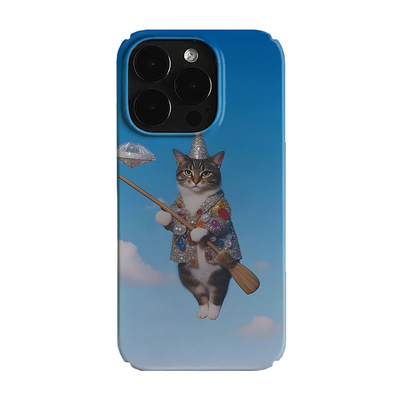 扫把小猫艺术小众适用高级感卡通iPhone16pro+苹果15promax菲林手机壳新款13/1214proVIVO90