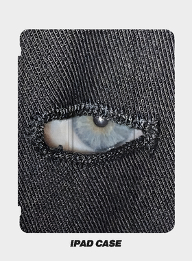 牛仔眼睛艺术ins小众适用平板壳iPad7/8/9/10壳2020带笔槽Air2/3/4/5苹果2021第九代11Pro三折min