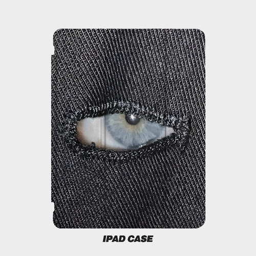 牛仔眼睛艺术ins小众适用平板壳iPad7/8/9/10壳2020带笔槽Air2/3/4/5苹果2021第九代11Pro三折min