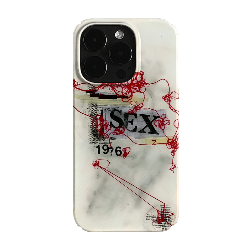 缝线字母艺术小众适用高级感卡通iPhone16pro+苹果15promax菲林手机壳新款13/1214proVIVO90