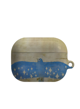 蓝色星星翅膀大鸟艺术适用苹果耳机保护套airpodspro2无线蓝牙耳机壳三代airpod二代ipod耳机套airpods3菲林