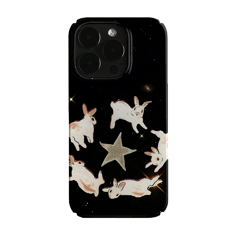 兔子星星艺术小众适用高级感卡通iPhone14pro+苹果15promax菲林手机壳新款13/12VIVO90