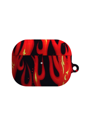 红色火焰艺术适用苹果耳机保护套airpodspro2无线蓝牙耳机壳三代airpod二代ipod耳机套airpods3菲林