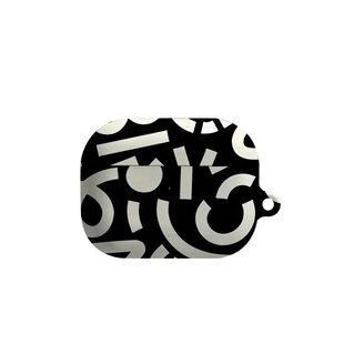 字母线条潮流艺术适用苹果耳机保护套airpodspro2无线蓝牙耳机壳三代airpod二代ipod耳机套airpods3菲林