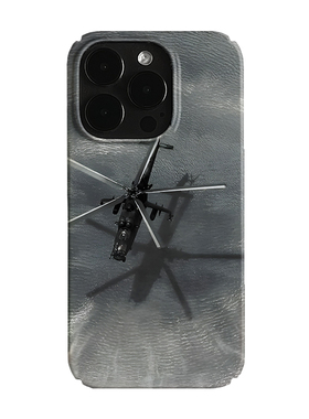 灰色复古直升机艺术小众适用高级感卡通iPhone16pro+苹果15promax菲林手机壳新款13/1214proVIVO90