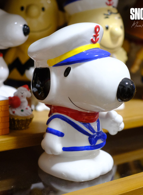 复古卡通史努比海军存钱罐玩具