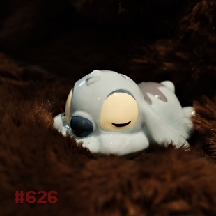 超乖入睡史迪仔经典公仔Vintage中古存钱罐玩具公仔模型可爱摆件