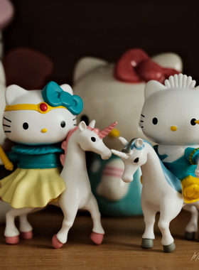 复古骑士公主王子凯特kt猫猫丹尼尔情侣公仔摆件礼物桌面工位装饰