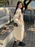 有现货气质长款风衣2022秋季新品077-X008-P110控179无差价，女装风衣，浙宝100