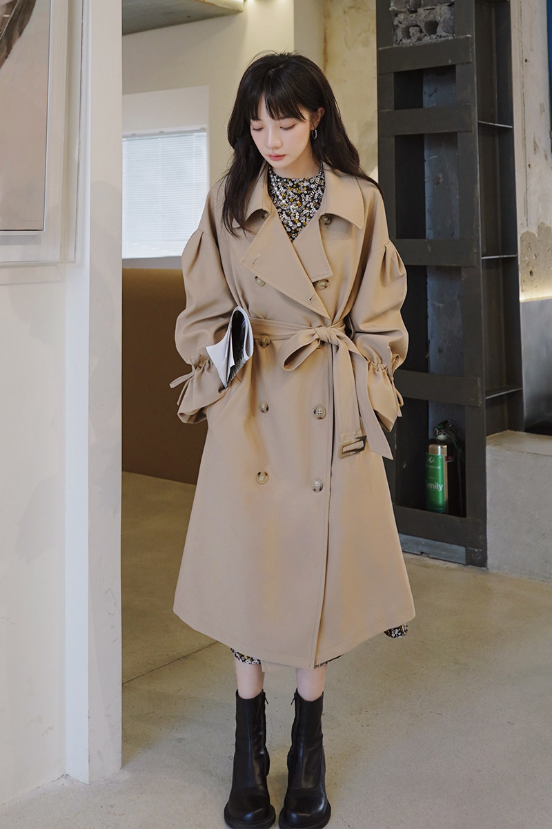 主推大货2021年新款风衣外套女中长款0772198P135K188,女装风衣,浙宝100