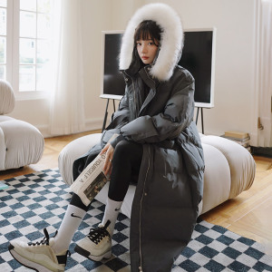 现货主推，数据90绒白鸭绒羽绒服女中长款077-2139-P325-K488