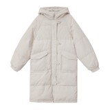 现货，上了就能卖米白色中长款加厚服077-2802-P185-k268，女装棉衣/棉服，浙宝100