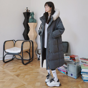 现货主推，数据90绒白鸭绒羽绒服女中长款077-2139-P325-K488,白灯芯绒外套搭配图片女图片