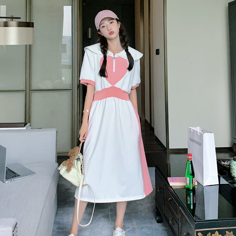 现货主推，数据长款针织拼接连衣裙女B100-3172-P115-k168图片