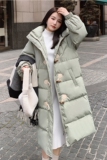 现货，数据豆绿色中长款羽绒服077-2196-P185-K268，女装棉衣/棉服，浙宝100
