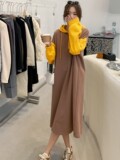 2023春装设计感拼接卫衣连衣裙，大量现货077-2210-P105-K158，女装连衣裙，浙宝100