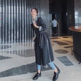 黑色拼格风衣女中长款数据很好077-2128-P145-K198，女装风衣，浙宝100