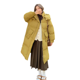 大量现货可主推咸菜绿长款羽绒服077-2308-P185-268，女装棉衣/棉服，浙宝100
