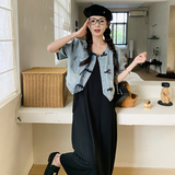 出货中，风吊带裙牛仔外套套装6011-p145-k198，女装套装/套裙，浙宝100