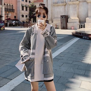 2022秋季 格子拼接风衣   现货主推  077-2166-P135-K188图片