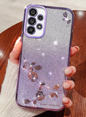 适用三星A33 5G手机壳SM一A3360保护套A335G渐变SMA透明galaxyA女生galaxy全包软壳防摔水钻网红个性创意新款
