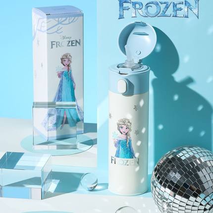 杯具熊冰雪奇缘艾莎公主儿童保温杯成人吸管杯运动杯学饮水壶水杯