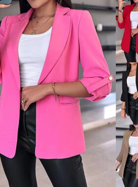 2025 All-match Loose Casual Sleeve Fashion Suit Jacket Women