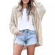 Solid lor Out Cardigan Hollow Loose Women Jacket 2025 Swea