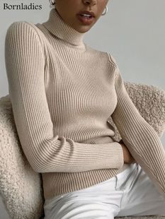 Winter Bornladies ops Sweaters Turtleneck Autumn Women Basic