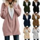 Sweatshirt Hooded Women Fur 2025 Cardigan Plush Zip Jacket