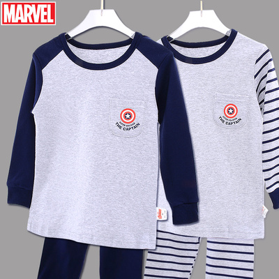 迪士尼漫威儿童内衣套装秋冬长袖小孩宝宝保暖居家服男童纯棉睡衣