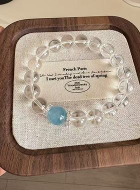 翔栩白水晶手串水晶手链女生新款轻奢小众闺蜜手饰厂家直销几何