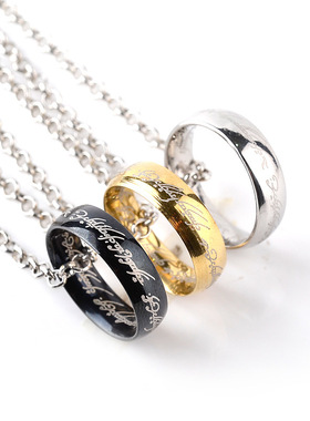 欧美饰品 跨境周边配饰 指环魔戒指环 项链 锌合金保色吊坠