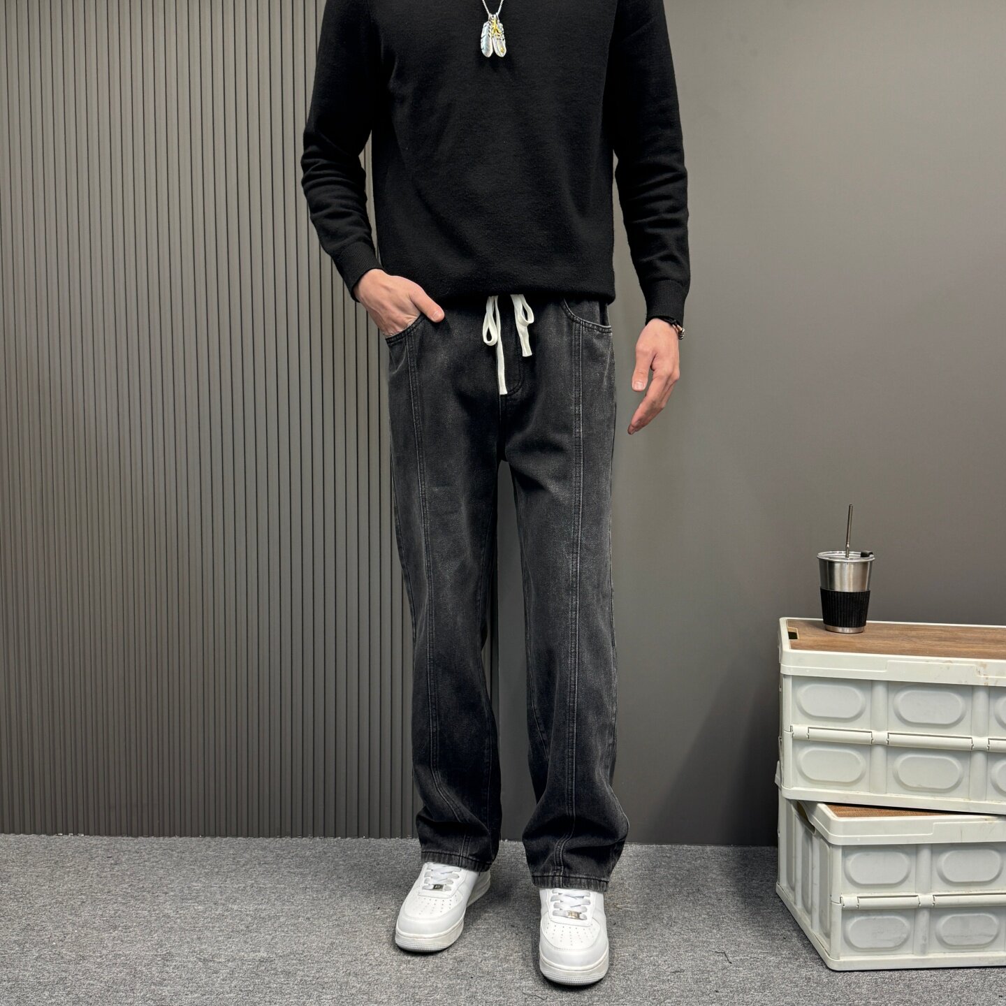 美式牛仔裤男2026春季新款宽松直筒休闲长裤美式复古阔腿裤子男款