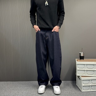 2026春季款美式休闲复古原色牛仔裤男直筒宽松百搭长裤阔腿裤子潮